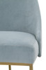 Essentials For Living Parissa Dining Chair in Coastal Velvet, Brushed Gold (Set of 2)