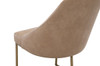 Essentials For Living Parissa Dining Chair in Ivanhoe Toast, Brushed Gold (Set of 2)