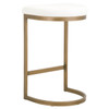 Essentials For Living - Cresta Counter Stool in LiveSmart Peyton Pearl, Brushed Gold