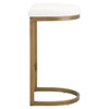 Essentials For Living - Cresta Counter Stool in LiveSmart Peyton Pearl, Brushed Gold