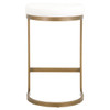 Essentials For Living - Cresta Counter Stool in LiveSmart Peyton Pearl, Brushed Gold