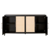 Essentials For Living Holland Media Sideboard in Brushed Black Acacia