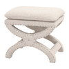 Essentials For Living Gaston Ottoman in Performance Bisque French Linen