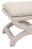 Essentials For Living Gaston Ottoman in Performance Bisque French Linen