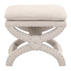 Essentials For Living Gaston Ottoman in Performance Bisque French Linen