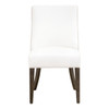 Essentials For Living Duet Dining Chair in LiveSmart Peyton Pearl, Performance Bisque French Linen, Burnt Brown Ash (Set of 2)