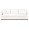Essentials For Living - Siena 96' Plinth Base Sofa in LiveSmart Machale Ivory, Natural Gray Oak