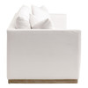 Essentials For Living - Siena 96' Plinth Base Sofa in LiveSmart Machale Ivory, Natural Gray Oak