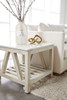 Essentials For Living - Siena 96' Plinth Base Sofa in LiveSmart Machale Ivory, Natural Gray Oak