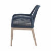 Essentials For Living - Loom Outdoor Arm Chair in Steel Blue Flat Rope
