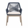 Essentials For Living - Loom Outdoor Arm Chair in Steel Blue Flat Rope