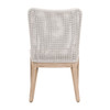 Essentials For Living Mesh Dining Chair in White Speckle Flat Rope, Performance White Speckle, Natural Gray Mahogany (Set of 2)