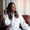 Graccioza Bee Waffle Kimono Style Bath Robe