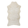 Graccioza Mountain Zebra Bath Rug in White/Natural