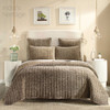 Ellora Casa by India's Heritage Empire Velvet Quilt in Coffee Bean
