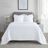 Ellora Casa by India's Heritage Diamond Coverlet in White