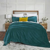 Ellora Casa by India's Heritage Stella Velvet Duvet Cover in Teal