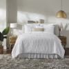 Ellora Casa by India's Heritage Fraying Duvet Cover in White
