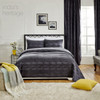 Ellora Casa by India's Heritage Distressed Velvet Coverlet in Black