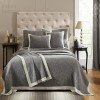 Ellora Casa by India's Heritage Montreal Coverlet in Caviar Grey