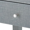 Villa & House Claudette 1-Drawer Side Table - Washed Winter Gray & Nickel