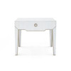 Villa & House Madeline 1-Drawer Side Table Platinum Shimmer
