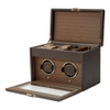 WOLF Earth Double Watch Winder in Coffee