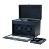 WOLF Earth Double Watch Winder in Midnight Blue