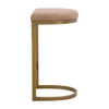 Essentials For Living - Cresta Counter Stool in Ivanhoe Toast, Brushed Gold
