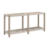 Essentials For Living - Wrap Outdoor Console Table in Oat Flat Rope, Washed Ever Teak