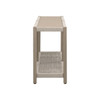 Essentials For Living - Wrap Outdoor Console Table in Oat Flat Rope, Washed Ever Teak