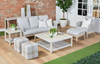 Essentials For Living - Wrap Outdoor Square Coffee Table in Oat Flat Rope, Washed Ever Teak