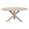 Essentials For Living - Boca Outdoor 63" Round Dining Table, Washed Ever Teak