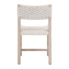 Essentials For Living Kitts Indoor or Outdoor Dining Chair in White Speckle Twist Rope, Washed Ever Teak (Set of 2)