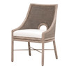 Essentials For Living Adamo Dining Chair in French Gray Cabana Loom, LiveSmart Peyton Pearl, French Gray Mahogany (Set of 2)