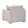 Essentials For Living - Clara Slim Arm Sofa Chair - Performance Windowpane Cement, Natural Gray Oak