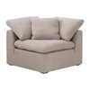Essentials For Living  Sky Modular Corner Chair - Performance Latte Micro Boucle, Espresso