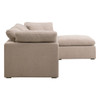 Essentials For Living  Sky Modular Corner Chair - Performance Latte Micro Boucle, Espresso