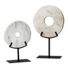 Large Disk On Stand in White by Cyan Design
