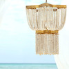 Wide Estrella Pendant in White by Cyan Design