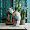 Carmen Vase #1 in Multi Colored Blue by Cyan Design