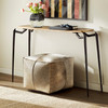 Brixton Pouf in Grey by Cyan Design