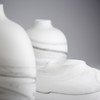 Small Moon Mist Vase in White And Black Swirl by Cyan Design