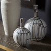 Small Risse Vase in Ebony And White by Cyan Design