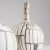 Medium Risse Vase in Ebony And White by Cyan Design