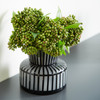 Small Lined Up Vase in Black by Cyan Design