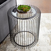 Canasta Side Table in Graphite by Cyan Design