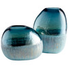 Small Cape Caspian Vase in Blue by Cyan Design
