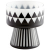 Small Vector Vase in Black And White by Cyan Design
