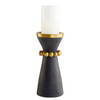 Small Parvati Candleholder in Black by Cyan Design